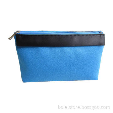 Fabric Cosmetic Bag with Nylon Zipper Closure, Various Colors and Materials Available